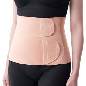 Momcozy Ergowrap Abdominal Binder Postpartum, Post Surgery Belly Binder with 3D Lifting & Back Support, 9" Tummy Tuck Compression Garment,Medium