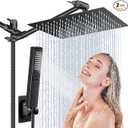 Shower Heads with Handheld Spray Combo,8'' High Pressure Rain/Rainfall Shower Head with 9'' Extension Arm and 2 in 1 Settings Handheld Shower Head Combo,Powerful Showerhead with 78''Long Hose
