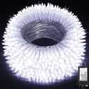 750LED Christmas Lights Outdoor Use, 240ft 12 Modes Cool White LED String Lights with Timer Dimmable, Waterproof Christmas Tree Lights for Xmas Patio Yard Fence Balcony Garden Decor Cool White