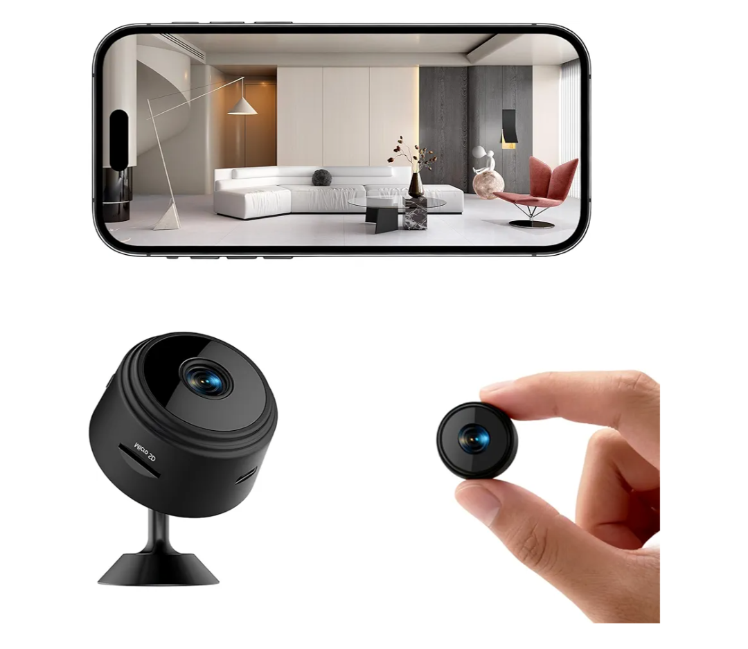 1080P Hidden Camera - Spy Camera with Night Vision, Indoor Camera for Home Security, Mini Camera Compatible with Smartphone(2.4Ghz WiFi only)