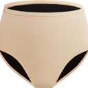 Womens Incontinence Underwear Maximum Absorbency 5.6 oz Leak Proof Panties Washable Postpartum Bladder Control High Waisted Briefs 1 Pack (Beige, M)