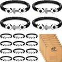 Aurelema 12 sets Soccer Cross Bracelets party Favors for Men players and team fans