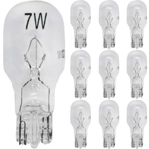 Diximus 12 Volt 7 Watt Low Voltage T5 Landscape Bulb - Pack 10 - Landscape Light Bulbs - Low Voltage Landscape Light Bulbs (Clear, 10)