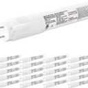 hykolity 20 Pack 5CCT 4FT LED T8 Ballast Bypass Type B Light Tube, 18W, 3000K/3500K/4000K/5000K /6500K Selectable, Single or Double End Powered, 2400lm, T8 T10 T12 Tube Light, 120-277V, UL, FCC