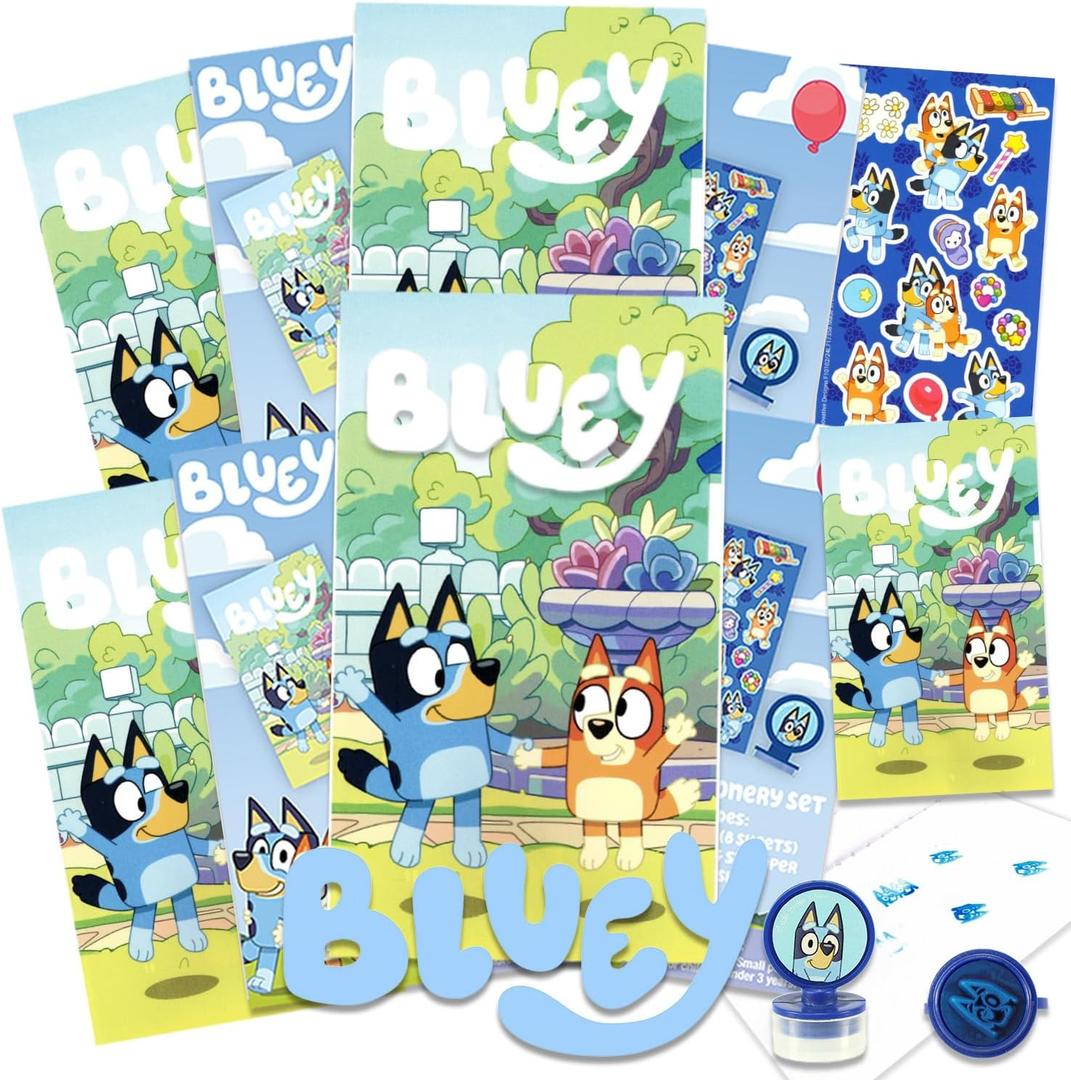 Disney Bluey Party Favor Set - Bundle of Bluey 8 Bluey Activity Packs with Games and Coloring Pages, More | Bluey Birthday Party Supplies