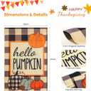 6 x Hello Pumpkin Fall Garden Flag, 1218 Inch Double Sided Yard Flag, Autumn Farmhouse Seasonal Holiday Yard Outdoor Thanksgiving Decoration (Pumpkin)