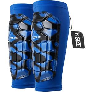 Soccer Shin Guards Kids Youth, Ski Shin Guard Sleeves for Boys Girls Adults Men Women, Protective Soccer Equipment for 2-18 Years Old Boys Girls, High Impact Resistant Breathable Comfortable (Small, Blue)