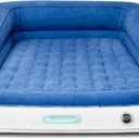SoundAsleep Products Dream Series Kids Air Mattress Includes High Speed External Pump - Extra Tall Safety Bumpers - Portable, Toddler Blow up Bed for Kids