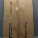 Portable Rolling Desk on Wheels Adjustable Height Desks for Small Spaces, 32" Computer Desk with Storage Shelves for Home Office Black