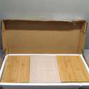 3 Tier Bamboo Bookcase, Classical Modern Bookshelf, Dispaly Shelves, Bamboo Wood Organizer Book Shelf for Living Room Home Office-Natural, Medium (Nature)