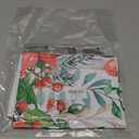 AYTTBIS Christmas Green Leaves Curtain Valance for Windows Poinsettia Flower Balls Rod Pocket Window Treatments 1 Panel Short Curtains for Kitchen Windows Bathroom Bedroom,54 x 18 Inch