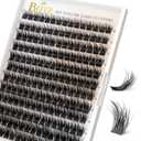 BEFER Lash Clusters, 180 Pcs D Curl Eyelash Clusters 3D Fluffy Volume Individual Lashes Extensions 10-16MM Cluster Eyelash Wispy Cluster Lashes DIY At Home(Enigma,FD09)