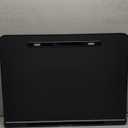 Laptop Desk for Bed, NEARPOW XXL Bed Table for Laptop and Writing, Adjustable Computer Tray Foldable Laptop Stand for Bed or Sofa W/Anti-Slip Faux Leather,Removable Stopper, Book Stand & Drawer Black