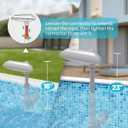 Pool Fountain Above In-Ground Pools - Auto Up&Down Swing Pool Sprayer Adjustable Height Waterfall Pool Sprinkler Fountain for Relaxation & Cooling 10-20 Degrees, Swimming Pool Spa Decoration (Singlegray)