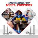 2 x Hex Head Self Tapping Screws for MetalStainless Steel 410 Pack of 60 (#8x1/2, #8x3/4,#8x1,#10x1,#10x1-1/2)5 Sizes Self Drilling Screws Sheet Metal Screws Corrosion & Wear Resistant (Silver)