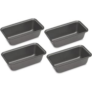 Cuisinart CMBM-4LP Mini Loaf Pan 4 Count (Pack of 1) (Steel Alloy)