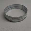 Galvanized Steel 12 Inch Dryer Vent Coupler - Metal Pipe Connection Without Gaskets - 12 Inch Couplings for Ducts