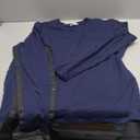 Deyeek Post Shoulder Surgery Recovery Shirts for Men Chemo Port Access Top Snap Full Tear Away Long Sleeve (Small, Navy)