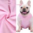 Caslfuca Dog Surgery Recovery Suit - After Spay, Abdominal Wounds Post Surgical Recovery, Anti Licking Breathable Dog Onesies for Small, Medium & Large Pet, Alternative Bandages Cone E-Collar, S(Back9 - 12" Chest14 - 17" Weight 8.5 - 15lb), Pink Suit
