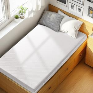 PERLECARE Twin Mattress Topper, 2 Inch Gel Memory Foam Mattress Topper for Pressure Relief, Premium Soft Cooling Sleep, Non-Slip Design with Removable & Washable Cover, Oeko-Tex Certified