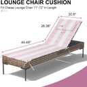 Crestlive Products Chaise Lounge Cushion Outdoor Set of 2, Water Resistant Foldable Pool Lounge Chair Cushions with Straps 71''Lx21''W, Lounger Cushions for Outdoor Furniture, Patio, Pink Stripe