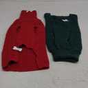 2 Pack Dog Sweaters for Medium Dogs Turtleneck Pullover Cable Knit Stretch Clothes French Bulldog Dachshund Boston Terrier Corgi Beagle Pug Boy Girl Pets Winter Clothes (L, Red & Green)