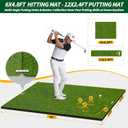 Dual-Mode Golf Hitting Practice Mat 1.2in Indoor Outdoor Putting Mats Turf, 6' x 4'10"