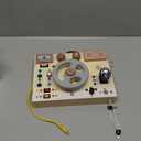 Joyreal Toddler Busy Board with LED Lights, Steering Wheel, Sounds, Montessori Toys for 1+ Year Old, Fidget Board Sensory Travel Toy, Gifts for Boys and Girls