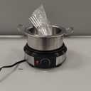 Nostalgia 8-Cup Electric Fondue Pot Set for Cheese & Chocolate - 8 Color-Coded Forks, Temperature Control - Kitchen Gadgets and Appliances for Hors d'Oeuvres and More - Stainless Steel