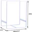 2PCS Plate Holders Organizer, Metal Dish Storage Dying Display Rack for Cabinet, Counter and Cupboard - White, 2 Large