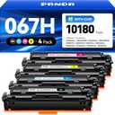 067H Toner Cartridge 4-Pack High Yield with Chip Replacement for Canon 067 067H Toner Compatible with Canon imageCLASS MF656Cdw LBP632CDW MF653Cdw LBP633CDW MF651CW LBP631CW Laser Printers