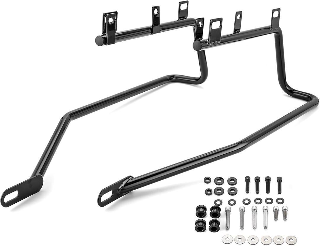 Wsays Hard Saddlebag Conversion Bracket Compatible with Harley Softail Street Bob Heritage Classic Deluxe Slim Low Rider/S/ST 2018-UP Fit M8, Gloss Black