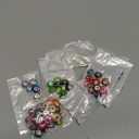 Aipridy Assortment European Large Hole Beads Spacer Beads Rhinestone Craft Beads for DIY Charms Bracelet Jewelry Making (Rainbow)