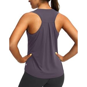 Women's Workout Tops Racerback Athletic Tank Tops Sleeveless Loose Fit Yoga Running Gym Shirts for Women Medium