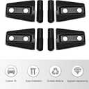 4PCS Door Hinge Covers Protector for 2007-2018 Jeep Wrangler JK 2-Door (Black)