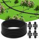 MIXC 50 FT 1/2 Inch Drip Irrigation Tubing Kit:Premium Garden and Landscape Watering System with 4 Quick Connector 4-Way Connector