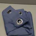 NICETOWN Window Short Curtains for Kitchen, Home Fashion Solid Grommet Top Blackout Thermal Insulated Curtain Drapes for Cafe Window, W 42 x L 36-inch 1.2 inches Header, Stone Blue, 2 Panels