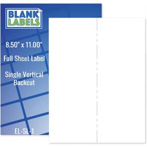 Full Sheet Address and Shipping Labels from Blank Labels - 8.5 x 11 - 1 Label Per Sheet - Permanent White Matte - Inkjet and Laser - Easy to Peel - Made in USA - 50 Sheets - 50 Labels