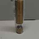 Epar Brass Salt and Pepper Mill - Battery Operated Gold Pepper Grinder with Ceramic Burr - Automatic Steel Peppermills With LED Light - Gold or Brass Color