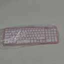 LeadsaiL Pink Wireless Keyboard, 2.4GHz Full-Sized Ergonomic Computer Keyboard, Cordless Noiseless Keyboard,12 FN Shortcuts for Windows MacOS Laptop Computer