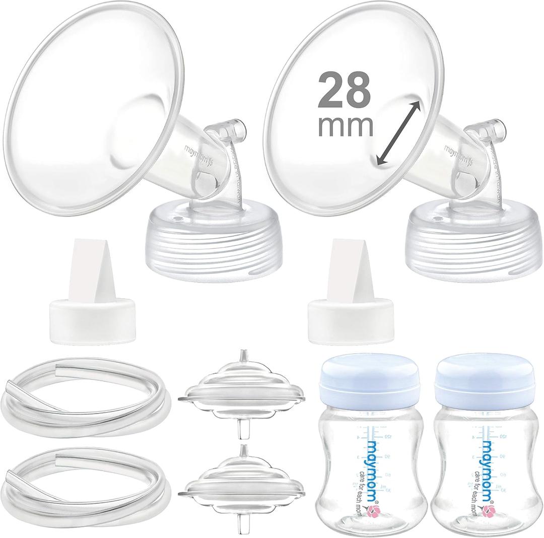 Maymom Pump Parts Compatible with Spectra S2 S1, 28mm Flange Tube Bottle Backflow Protector Valve, Not Original Spectra S2 Replacement Pump Parts Duckbill Valve Bottle