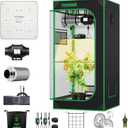 VIVOSUN Grow Tent Kit, 2 2ft 1-Plant System, WiFi-Controlled Grow System with Full Spectrum LED Grow Light, Automatic Ventilation, GrowHub Outlet A22 with Temperature and Humidity Sensor