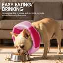 Dog Cone - Soft Cone for Dogs to Stop Licking, Pet E-Collar Alternative After Surgery, Adjustable Pet Recovery Collar for Wound Healing, Pink Large (Pink, L)
