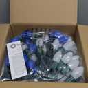 Vintage C9 LED Christmas Lights Outdoor, 150 Feet C9 String Light with 75 Shatterproof C9 Bulbs, Waterproof Connectable Christmas Tree Lights for Outside Roofline Patio Xmas Decor, Blue & Pure White