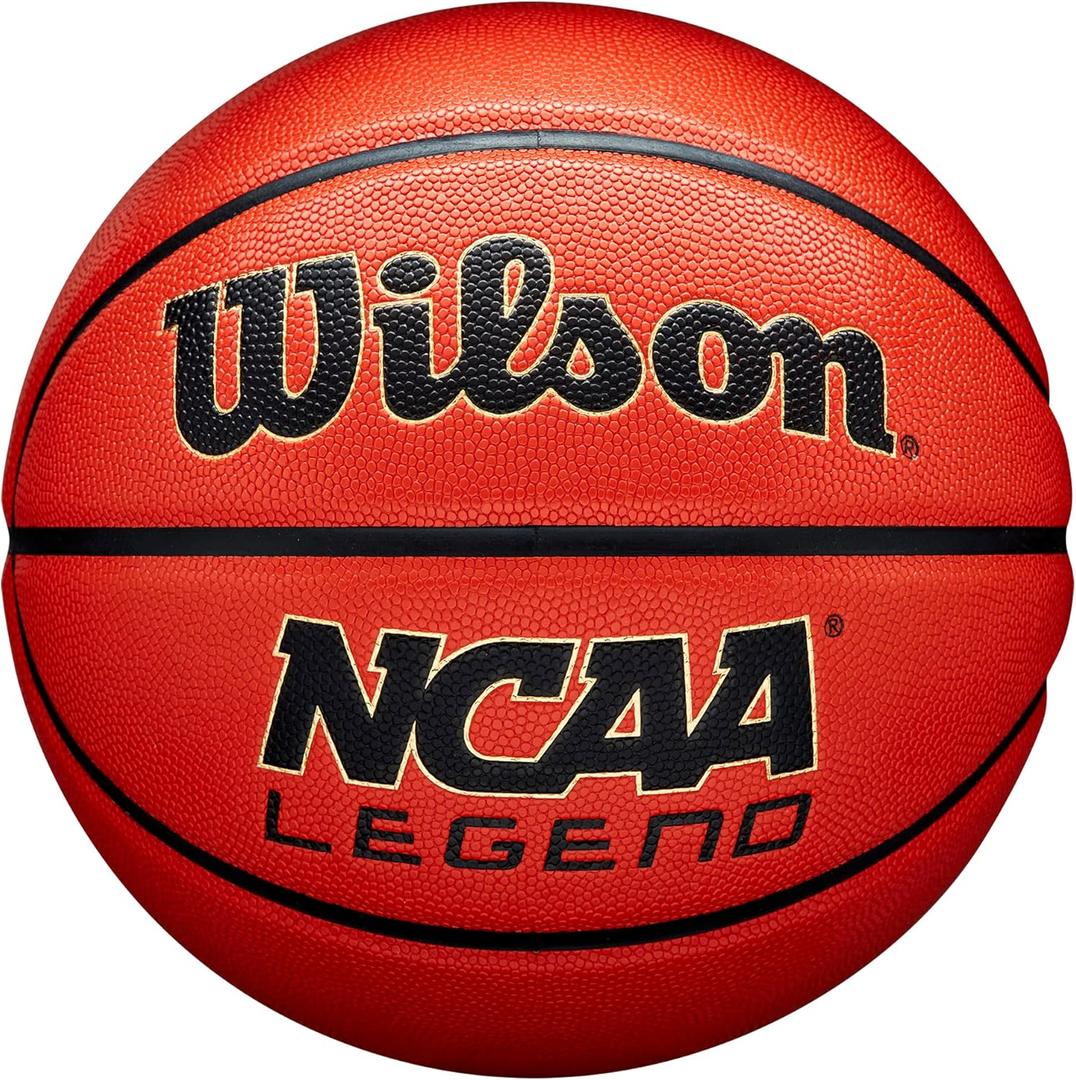 WILSON NCAA Legend Basketballs - Size 5, Size 6 and Size 7 (Orange/Black)