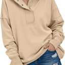 Womens Oversized Hoodies Sweatshirt Casual Long Sleeve Fleece Hooded Pullover Tops Trendy Fall Fashion Clothes 2025 (Beige, XXL)