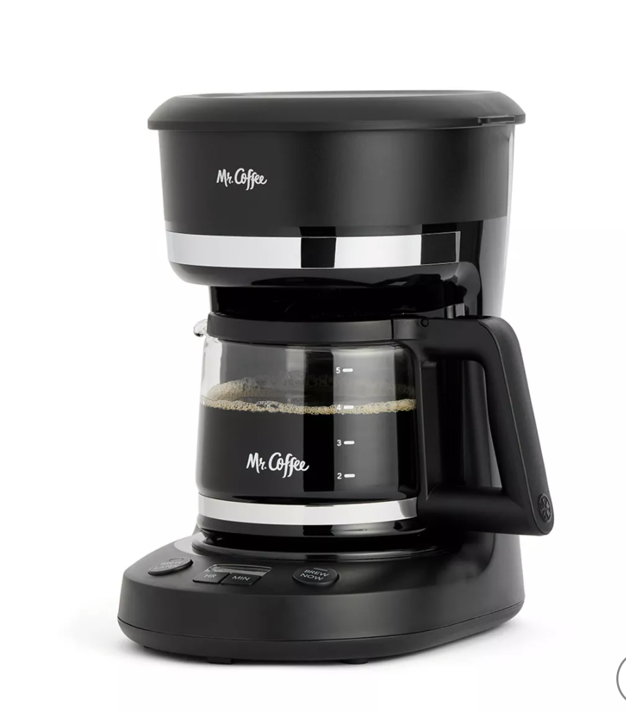 Mr. Coffee® 5-Cup Mini Brew Switch Coffee Maker, Black