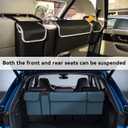 Car Trunk Organizer, Backseat Hanging Large Storage with Adjustable Straps, Waterproof PVC Collapsible Cargo Bag, Car Interior Accessories for Auto SUV MPV (Green)