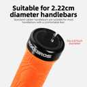 ROCKBROS Bike Handlebar Grips Double Lock-on MTB Bicycle Handle Bar Grips Ergonomic Non-Slip Rubber Hand Grip for Scooter, Mountain, BMX, Beach Cruiser, Folding Bike