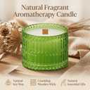 Citronella Candles Outdoor, 7.4 oz Crackling Wood Wick, 55 Hours Natural Soy Wax Outdoor Candle for Patio Deck Garden, Bug Free Ambiance, Non Toxic Scented Candle, Summer Party Camping Decor